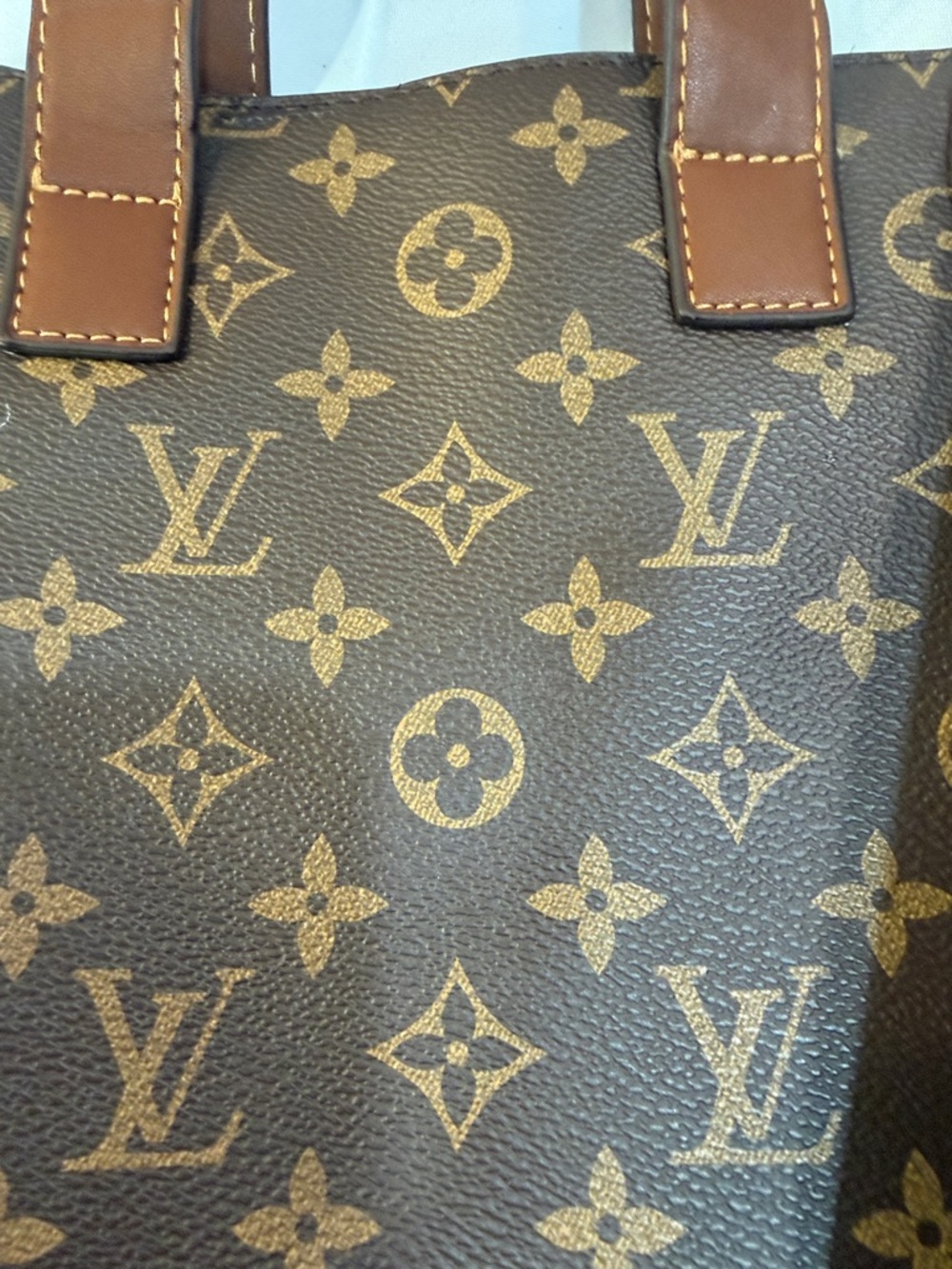 Lv Monogram Canvas Tote in Brown and Tan57 - Picture 5 of 14